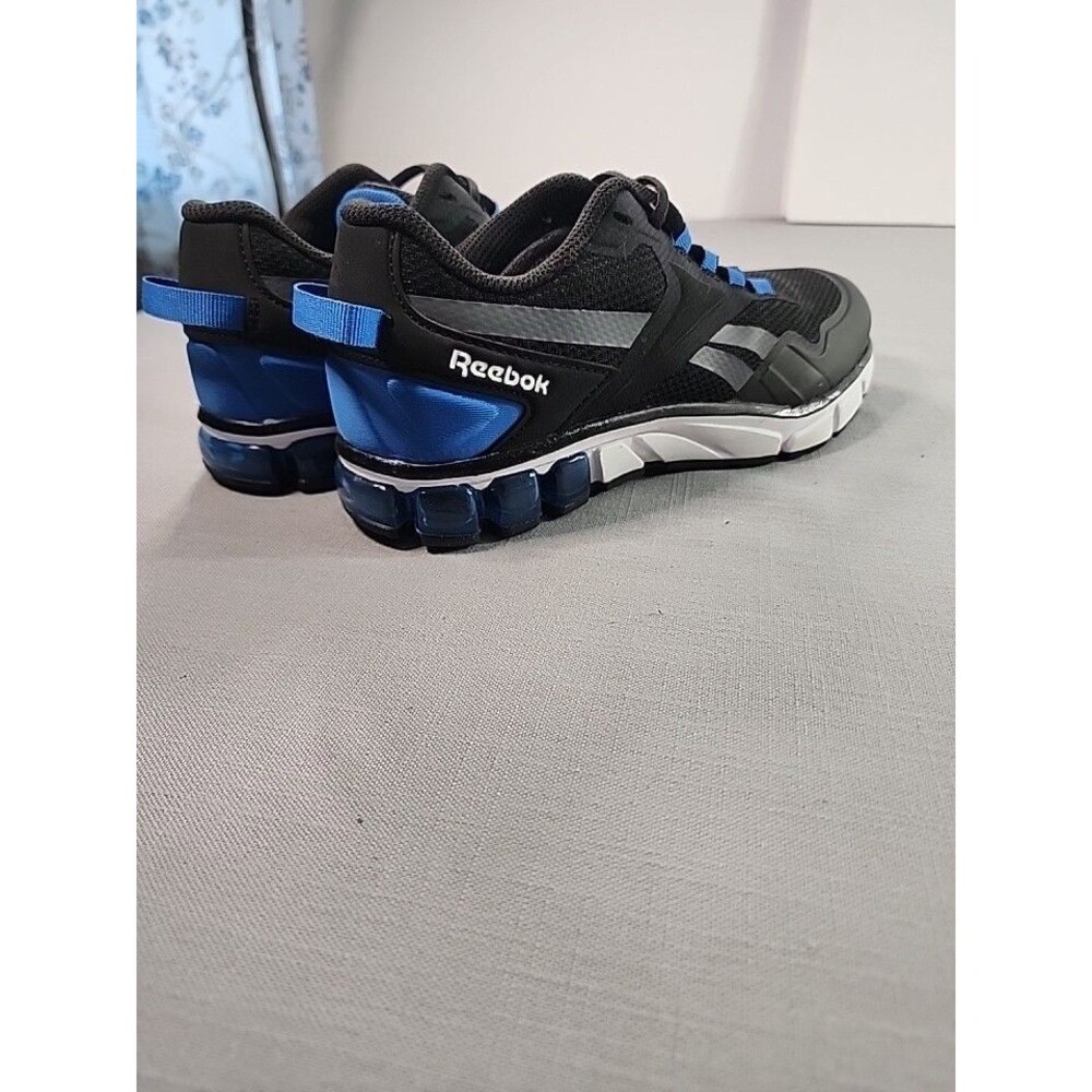 Reebok Young Black Blue Running Shoes Athletic Training Sneakers Size 4k